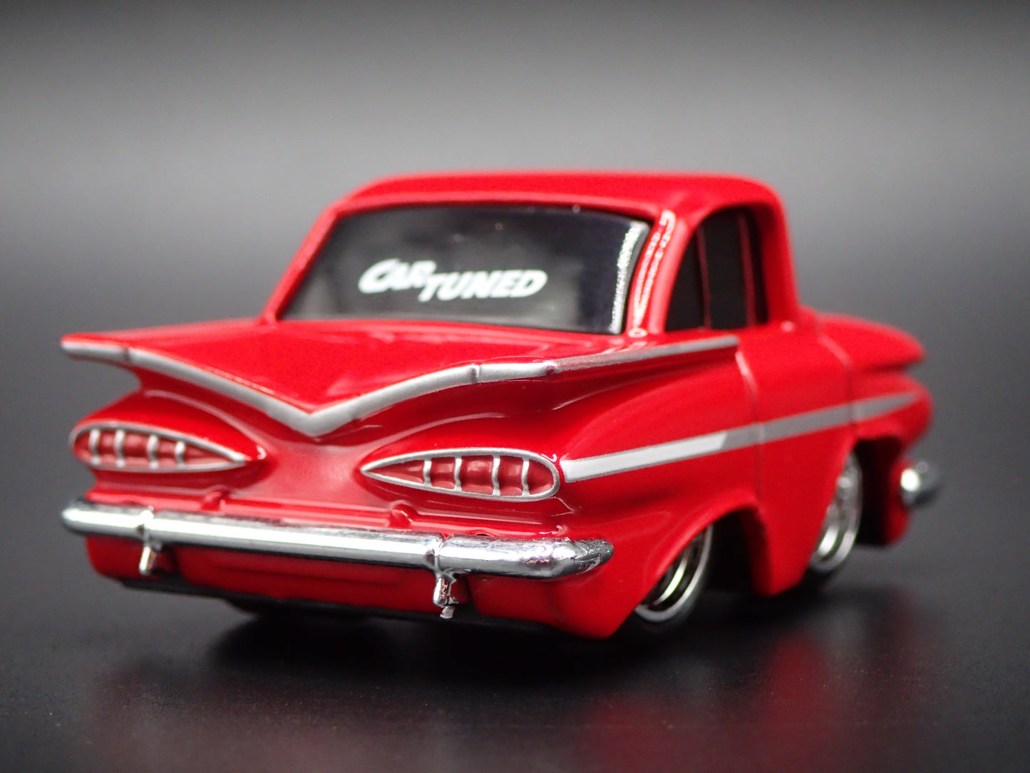 1959 59 CHEVY CHEVROLET IMPALA CAR TUNED RED 1:64 SCALE DIECAST MODEL CAR