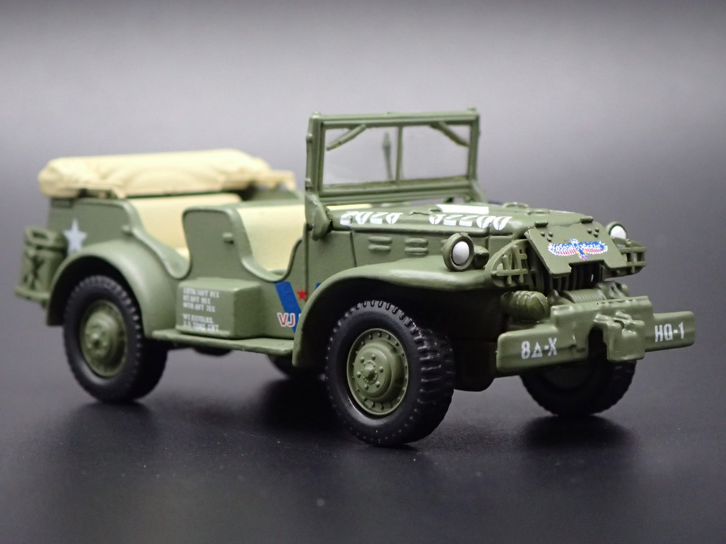 WWII DODGE WC57 COMMAND CAR ARMY MILITARY V-J DAY 1:64 SCALE DIECAST MODEL CAR