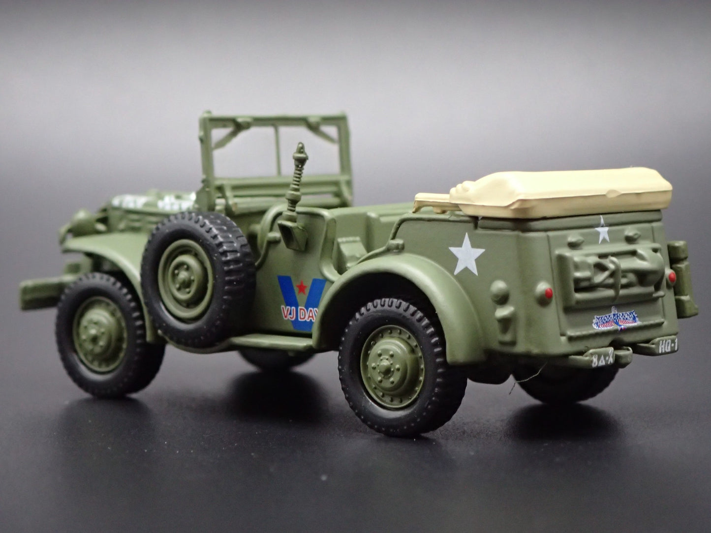 WWII DODGE WC57 COMMAND CAR ARMY MILITARY V-J DAY 1:64 SCALE DIECAST MODEL CAR