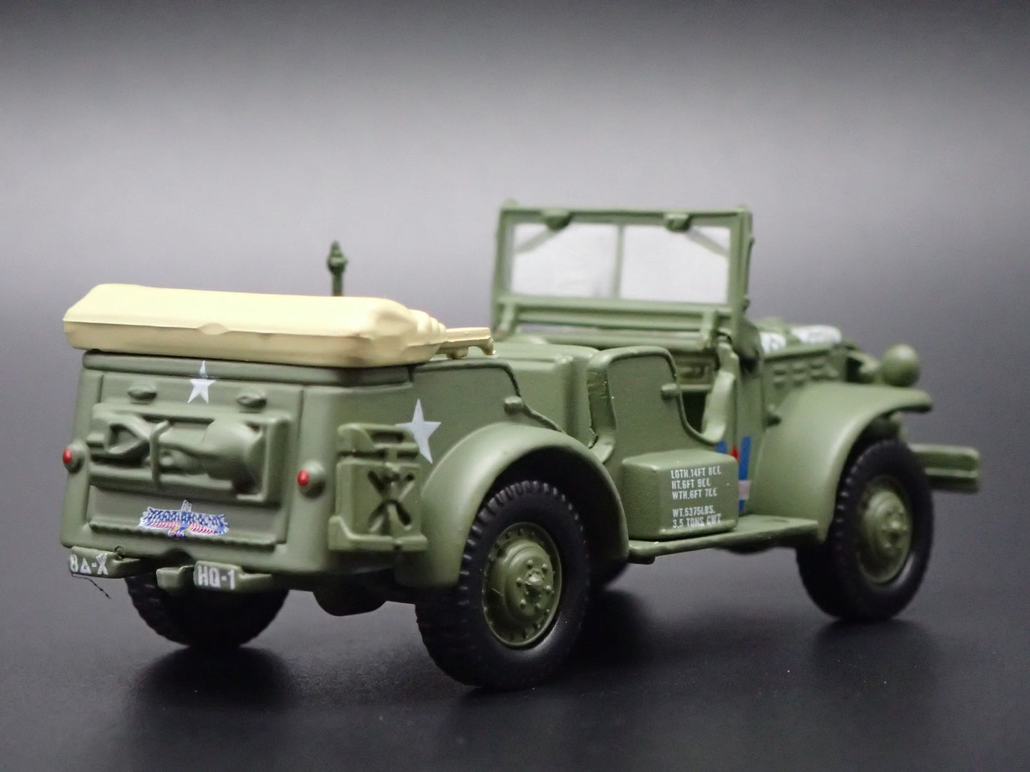 WWII DODGE WC57 COMMAND CAR ARMY MILITARY V-J DAY 1:64 SCALE DIECAST MODEL CAR