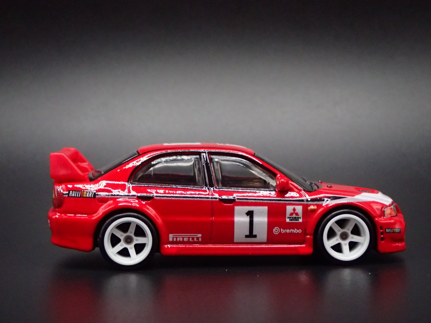 1999-2001 MITSUBISHI LANCER EVOLUTION EVO VI RED 1:64 SCALE DIECAST MODEL CAR