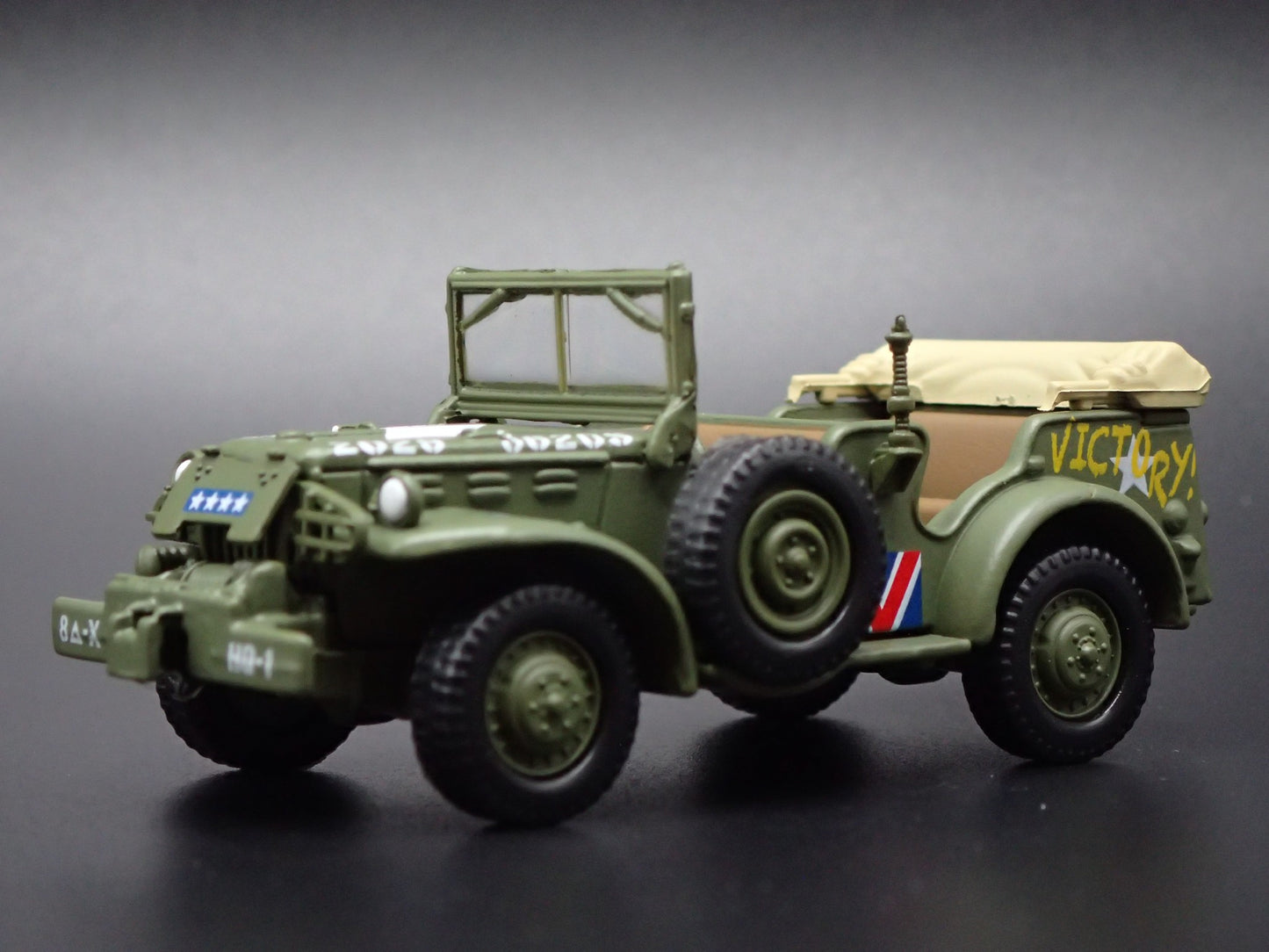 WWII DODGE WC57 COMMAND CAR ARMY MILITARY V-E DAY 1:64 SCALE DIECAST MODEL CAR