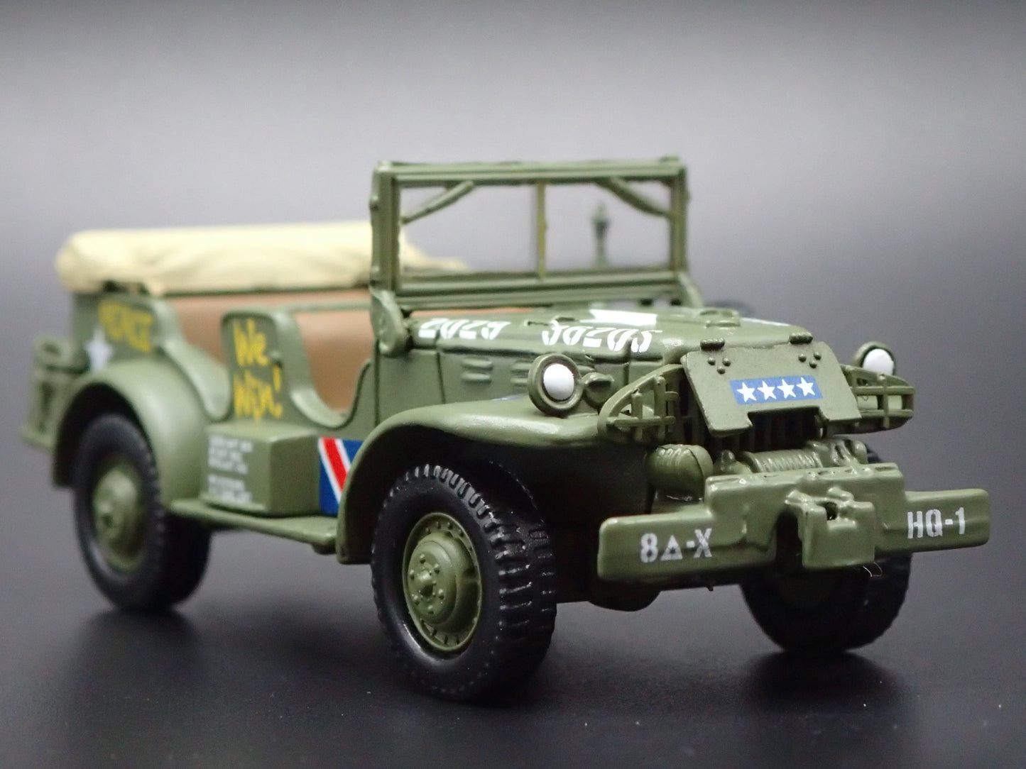 WWII DODGE WC57 COMMAND CAR ARMY MILITARY V-E DAY 1:64 SCALE DIECAST MODEL CAR