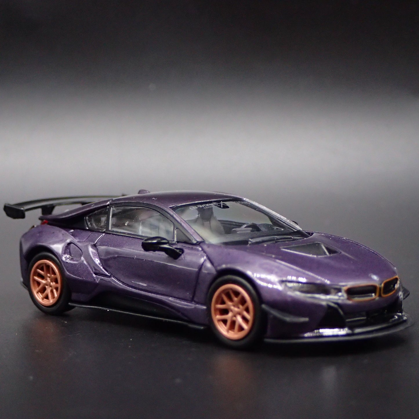 2014-2020 BMW i8 LIBERTY WALK LBWK RARE 1:64 SCALE DIORAMA DIECAST MODEL CAR