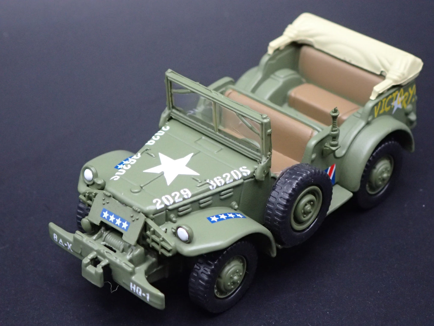 WWII DODGE WC57 COMMAND CAR ARMY MILITARY V-E DAY 1:64 SCALE DIECAST MODEL CAR