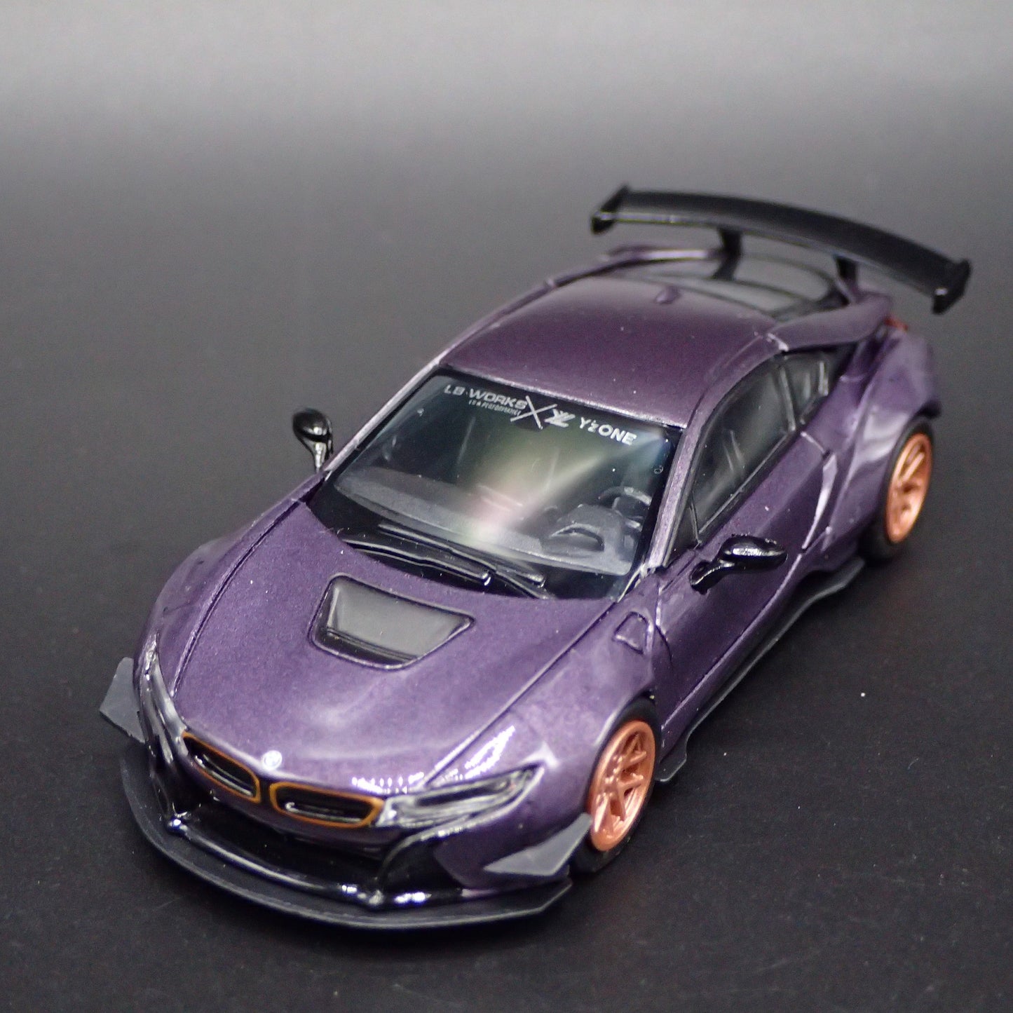 2014-2020 BMW i8 LIBERTY WALK LBWK RARE 1:64 SCALE DIORAMA DIECAST MODEL CAR