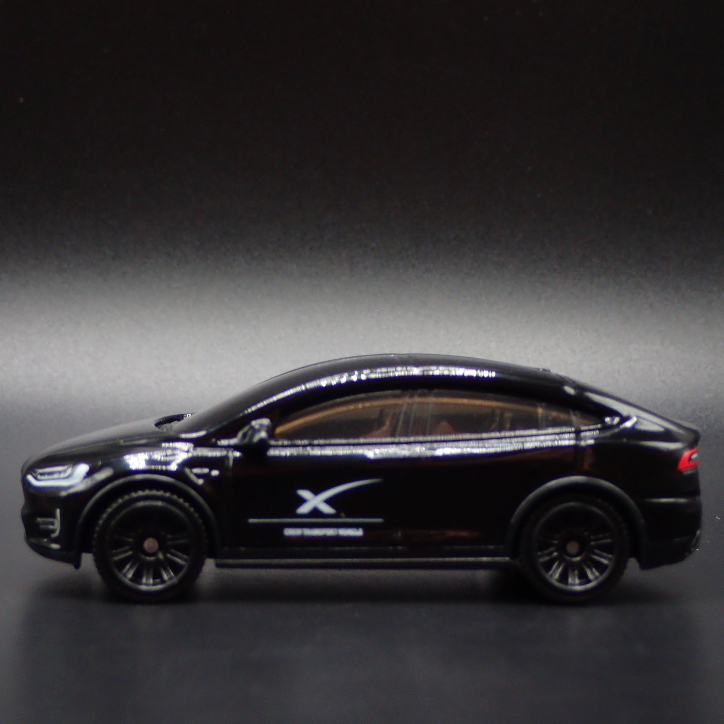 2016-2025 TESLA MODEL X SUV SPACE X BLACK 1:64 SCALE DIORAMA DIECAST MODEL CAR