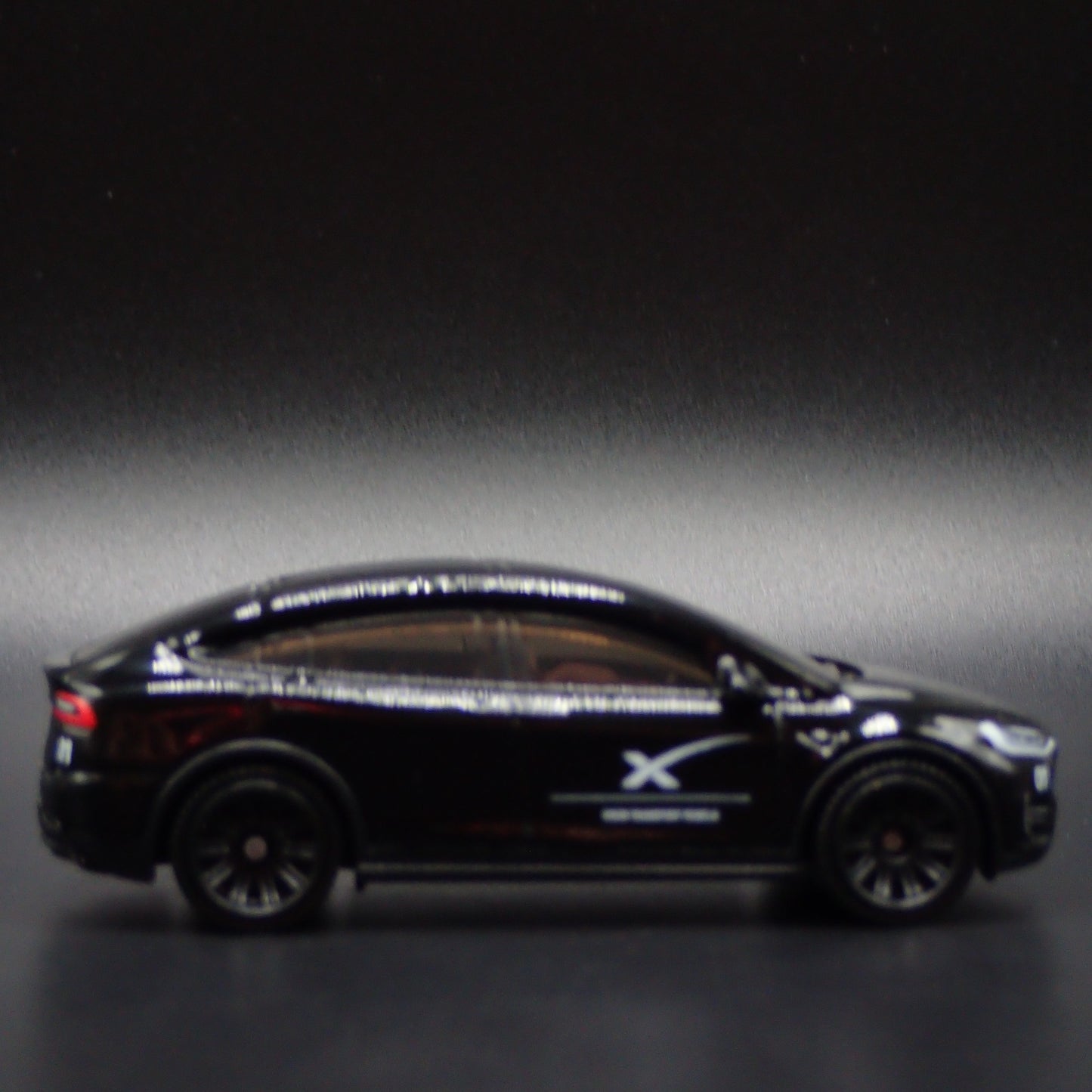 2016-2025 TESLA MODEL X SUV SPACE X BLACK 1:64 SCALE DIORAMA DIECAST MODEL CAR