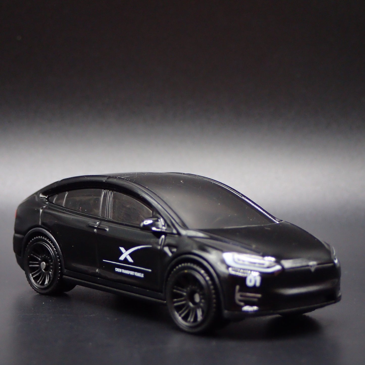 2016-2025 TESLA MODEL X SUV SPACE X BLACK 1:64 SCALE DIORAMA DIECAST MODEL CAR