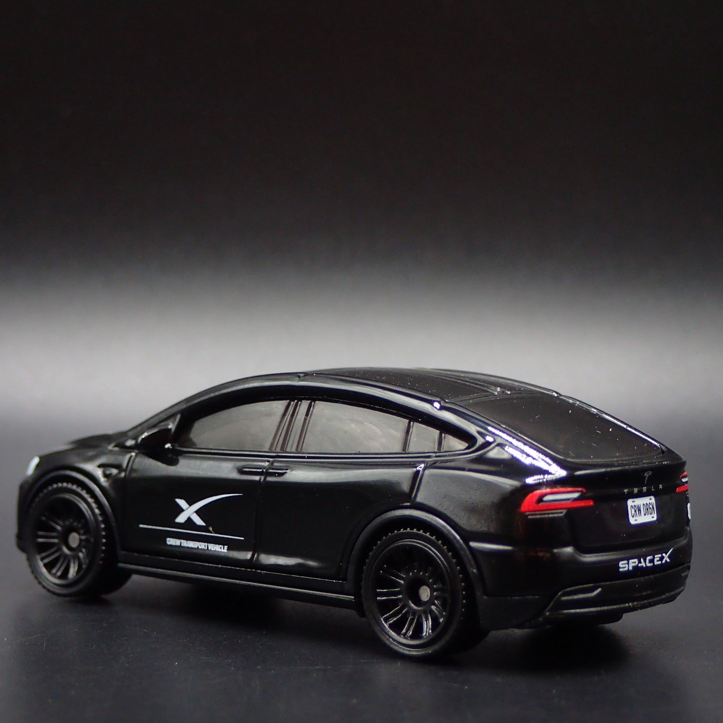 2016-2025 TESLA MODEL X SUV SPACE X BLACK 1:64 SCALE DIORAMA DIECAST MODEL CAR