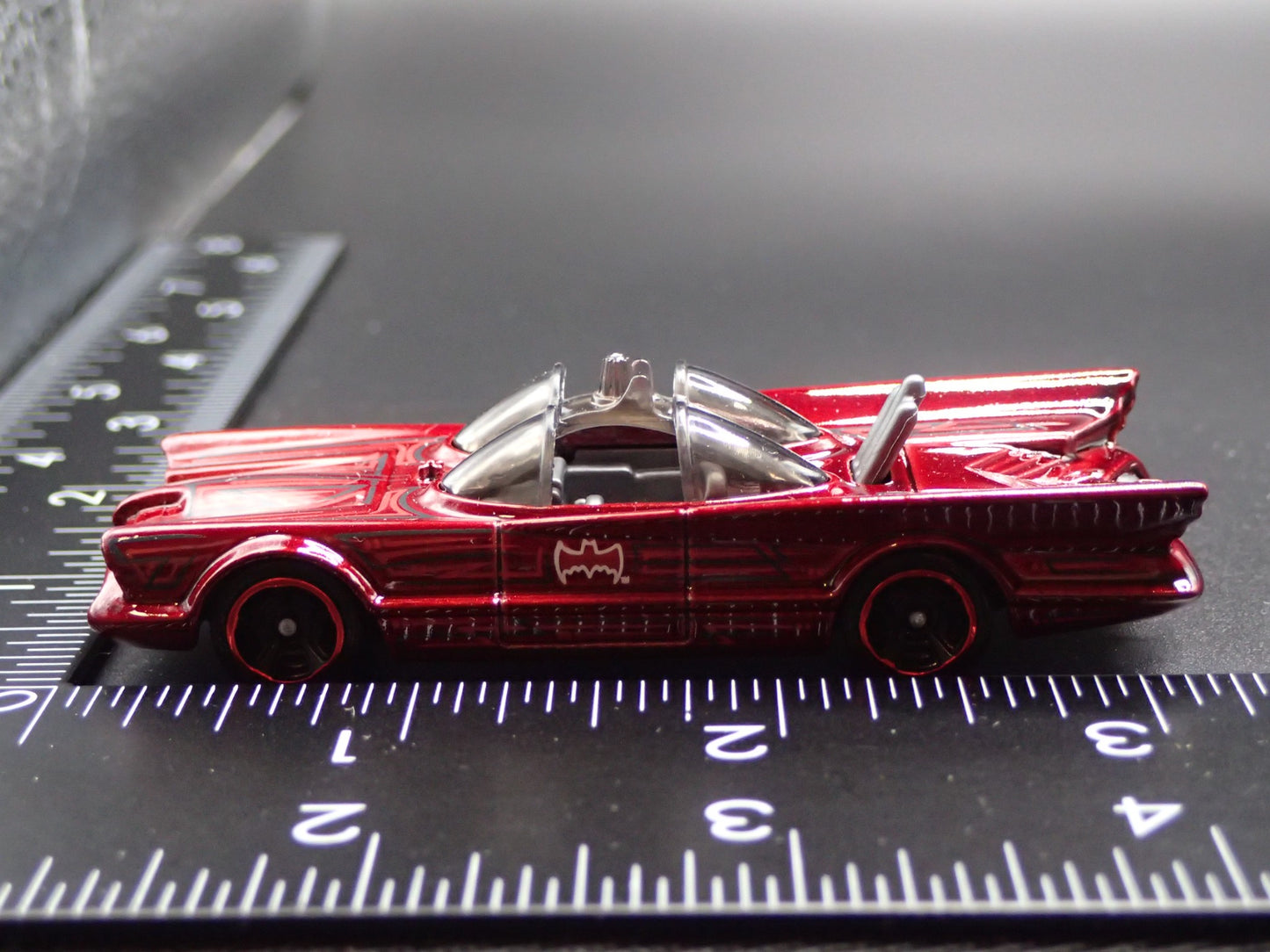 1966 66 BATMAN BATMOBILE ADAM WEST RED 1/64 SCALE COLLECTIBLE DIECAST MODEL CAR