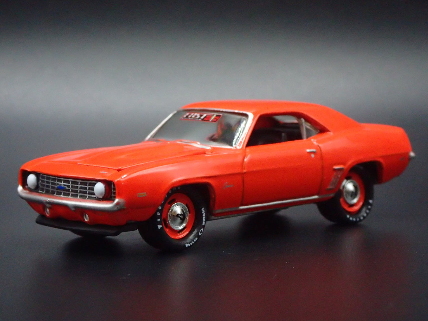 1969 69 CHEVY CHEVROLET CAMARO ZL1 ORANGE 1:64 SCALE DIORAMA DIECAST MODEL CAR