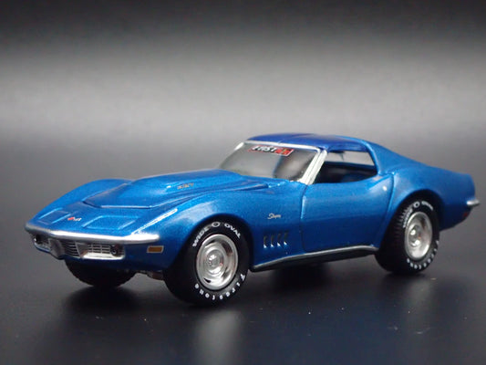 1969 69 CHEVROLET CHEVY CORVETTE L88 BLUE 1:64 SCALE DIORAMA DIECAST MODEL CAR