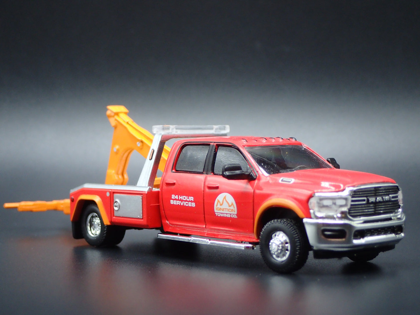 2019-2025 RAM 3500 DUALLY WRECKER TOW TRUCK RED 1/64 SCALE DIECAST MODEL CAR