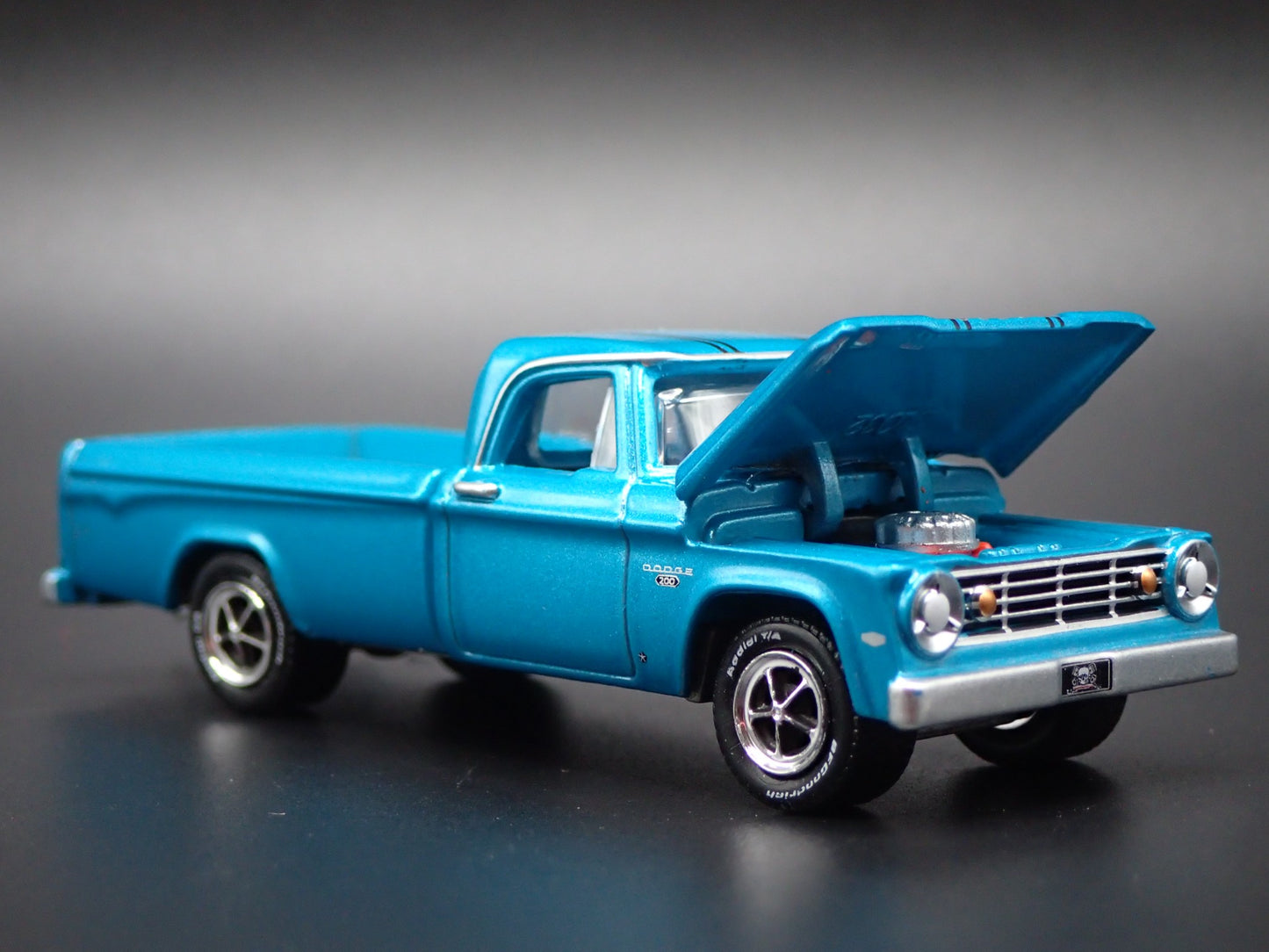 1967 67 DODGE D200 PICKUP TRUCK w HITCH TEAL 1/64 SCALE DIECAST MODEL CAR