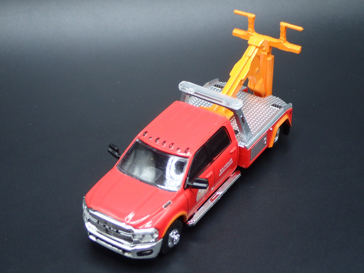 2019-2025 RAM 3500 DUALLY WRECKER TOW TRUCK RED 1/64 SCALE DIECAST MODEL CAR