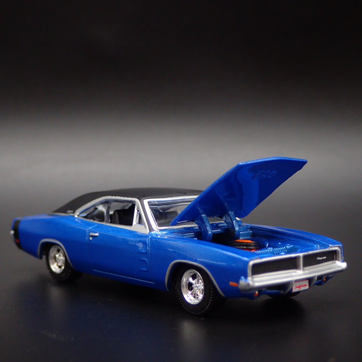 1969 69 DODGE CHARGER RARE 1:64 SCALE COLLECTIBLE DIORAMA DIECAST MODEL CAR-Burning Rubber Toy Company