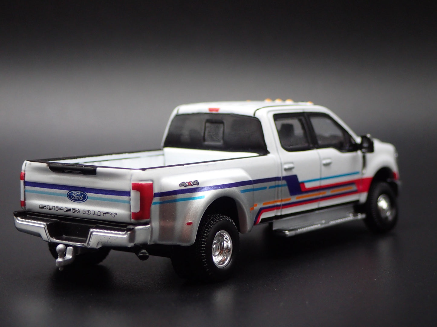 2019 19 FORD F350 DUALLY PICKUP TRUCK w HITCH WHITE 1:64 SCALE DIECAST MODEL CAR