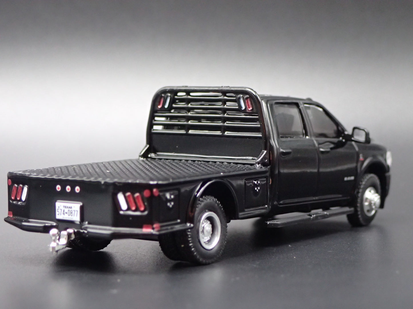 2019-2025 RAM 3500 DUALLY FLATBED TRUCK w HITCH 1/64 SCALE DIECAST MODEL CAR