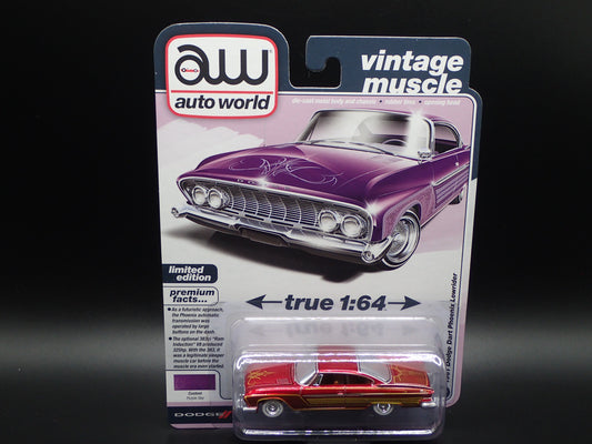 2025 AUTO WORLD ULTRA RED CHASE 1961 DODGE DART PHOENIX VINTAGE MUSCLE 2B