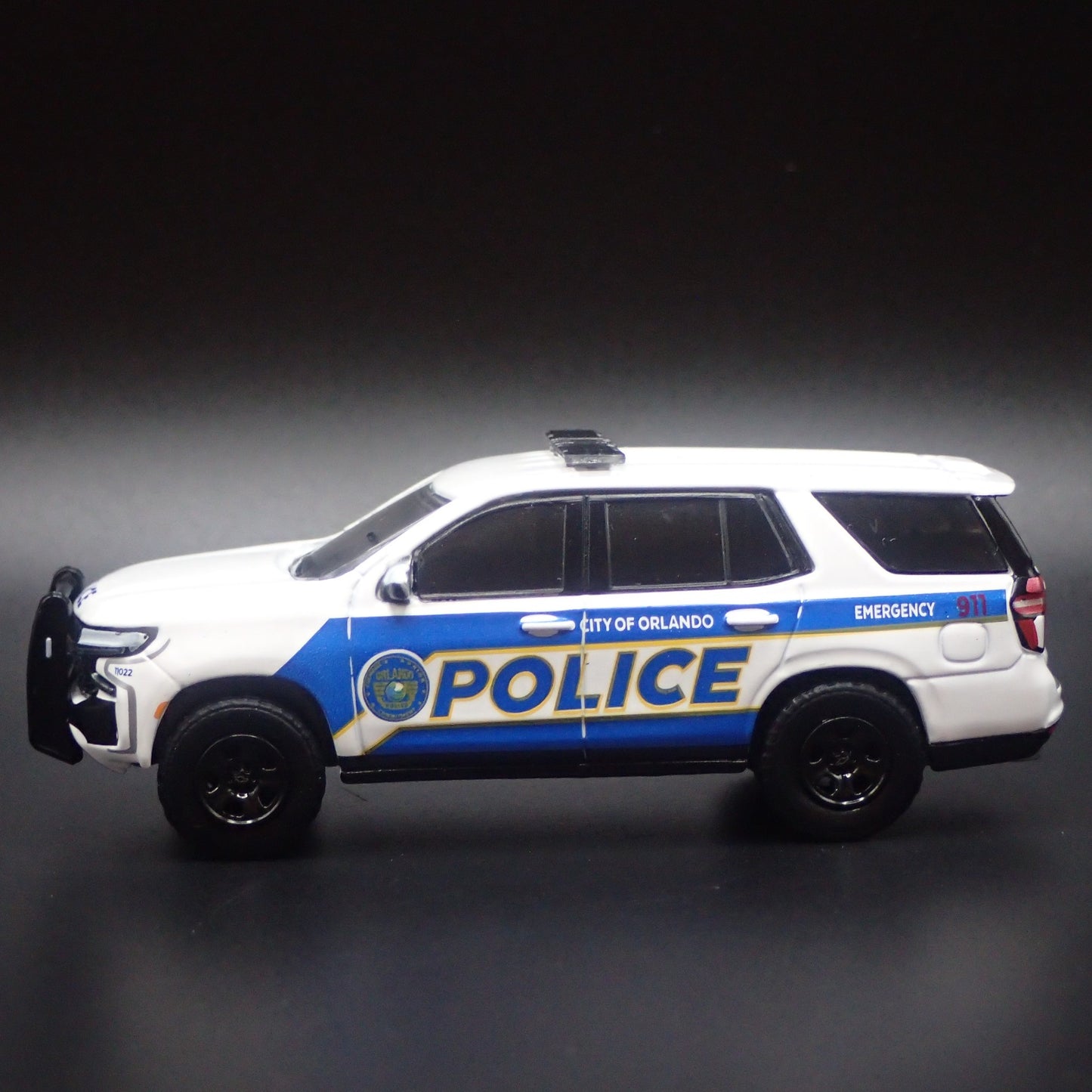 2022 22 CHEVROLET TAHOE PURSUIT ORLANDO, FL POLICE 1:64 SCALE DIECAST MODEL CAR