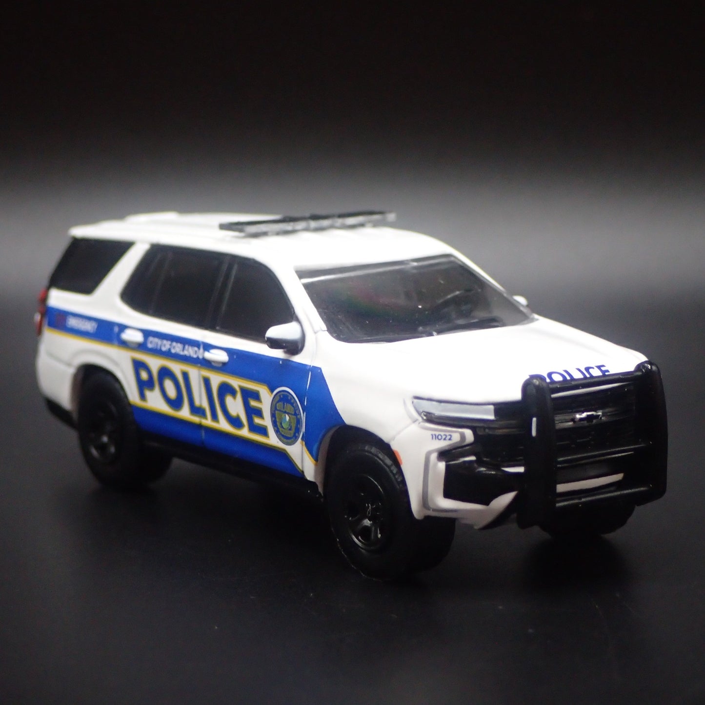 2022 22 CHEVROLET TAHOE PURSUIT ORLANDO, FL POLICE 1:64 SCALE DIECAST MODEL CAR