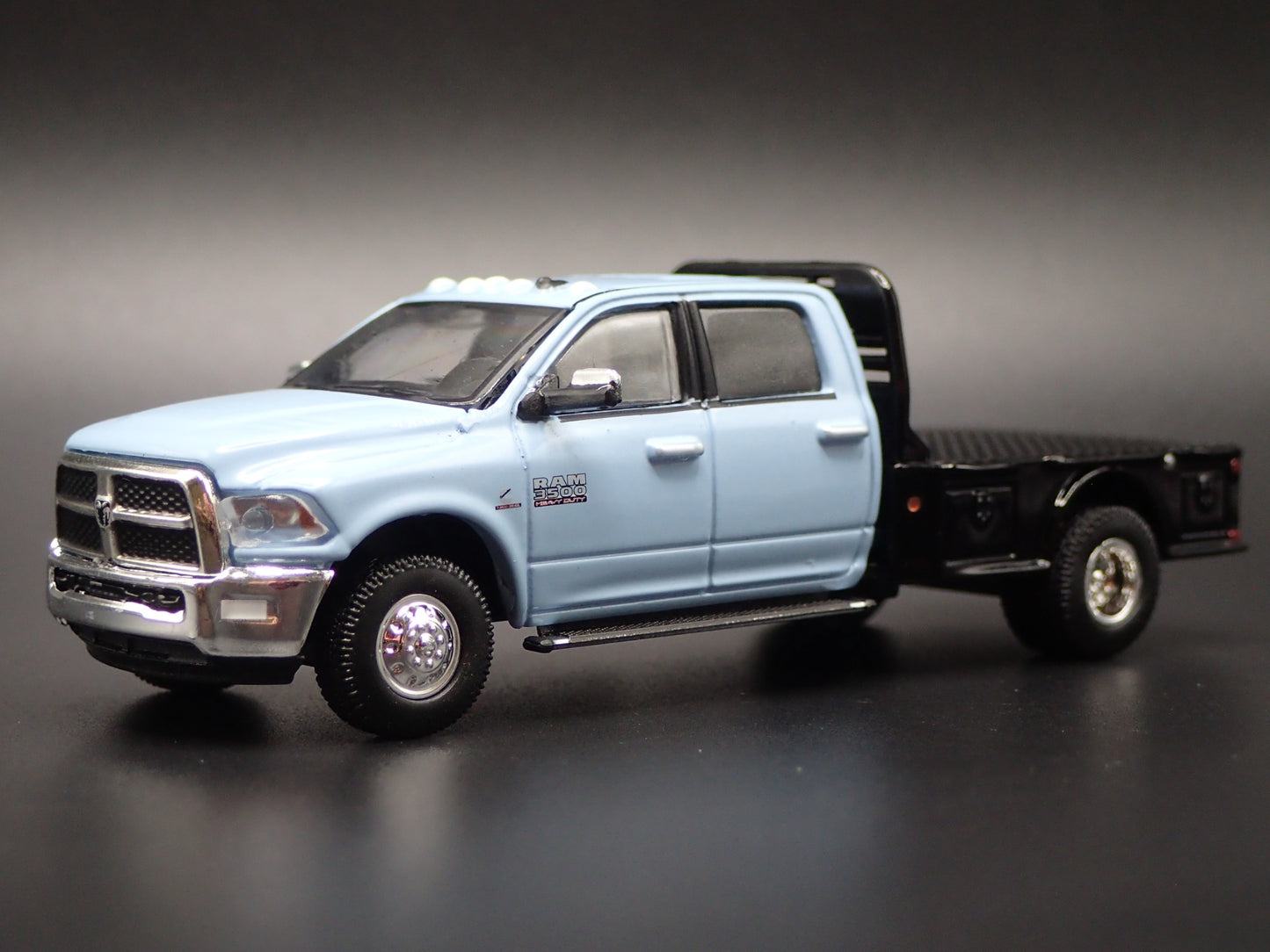 2019-2025 RAM 3500 DUALLY FLATBED TRUCK w HITCH 1/64 SCALE DIECAST MODEL CAR
