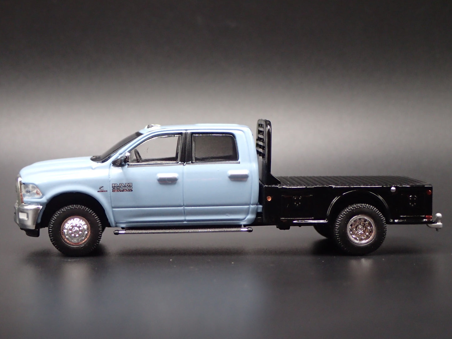 2019-2025 RAM 3500 DUALLY FLATBED TRUCK w HITCH 1/64 SCALE DIECAST MODEL CAR