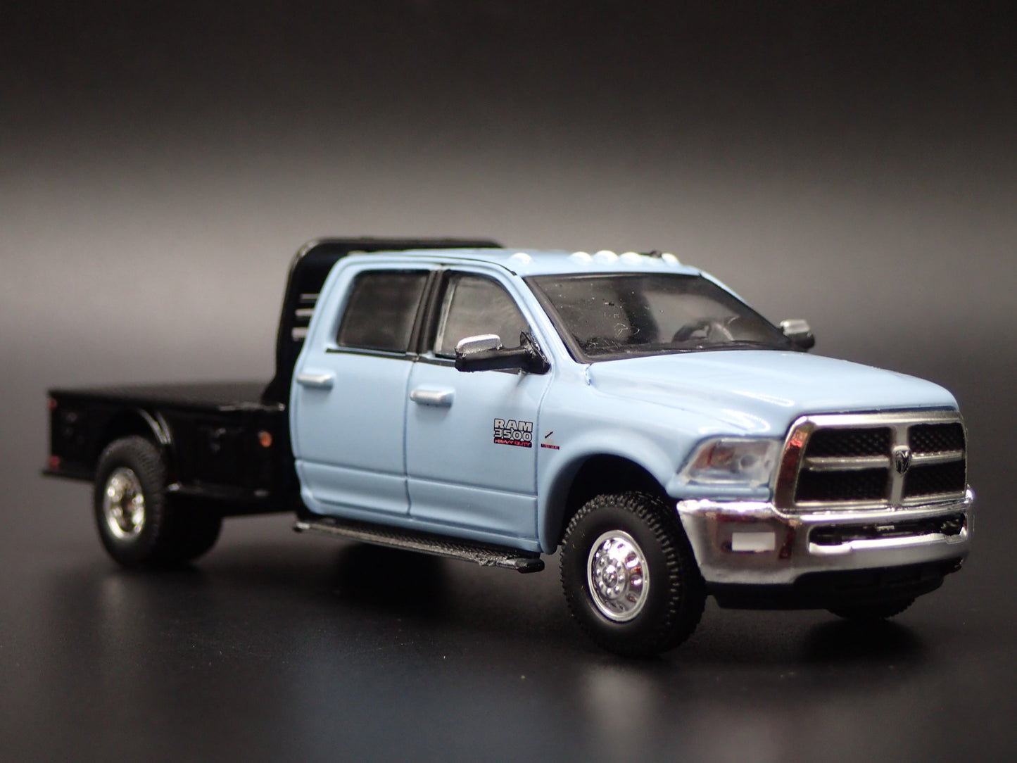 2019-2025 RAM 3500 DUALLY FLATBED TRUCK w HITCH 1/64 SCALE DIECAST MODEL CAR