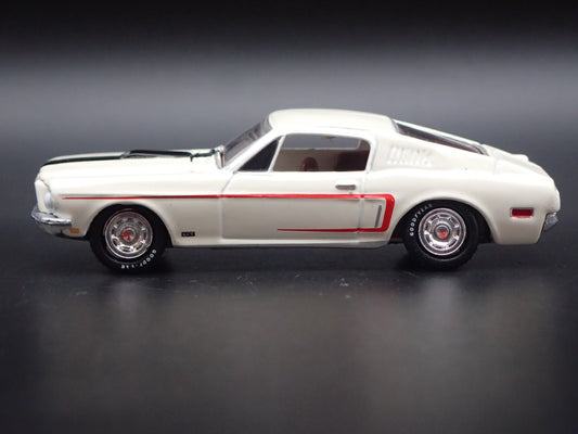 1968 68 FORD MUSTANG GT FASTBACK WHITE 1:64 SCALE COLLECTIBLE DIECAST MODEL CAR