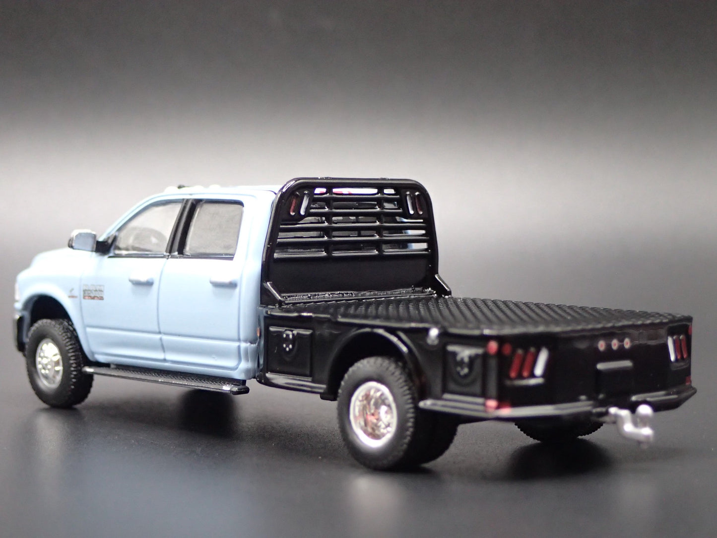 2019-2025 RAM 3500 DUALLY FLATBED TRUCK w HITCH 1/64 SCALE DIECAST MODEL CAR