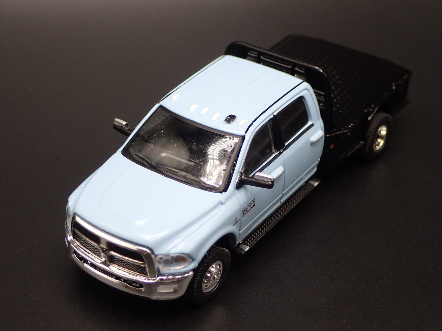 2019-2025 RAM 3500 DUALLY FLATBED TRUCK w HITCH 1/64 SCALE DIECAST MODEL CAR