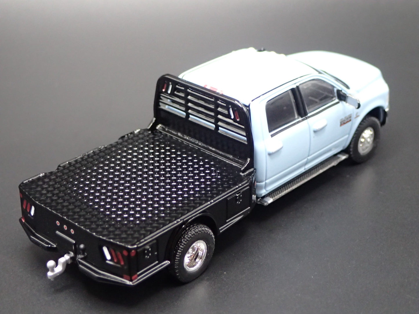 2019-2025 RAM 3500 DUALLY FLATBED TRUCK w HITCH 1/64 SCALE DIECAST MODEL CAR