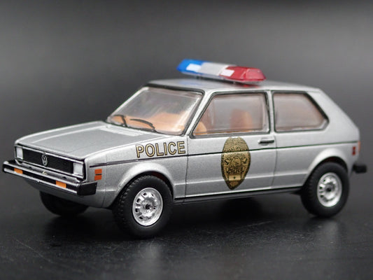 1980 80 VW VOLKSWAGEN RABBIT GREENSBORO, NC POLICE 1:64 SCALE DIECAST MODEL CAR