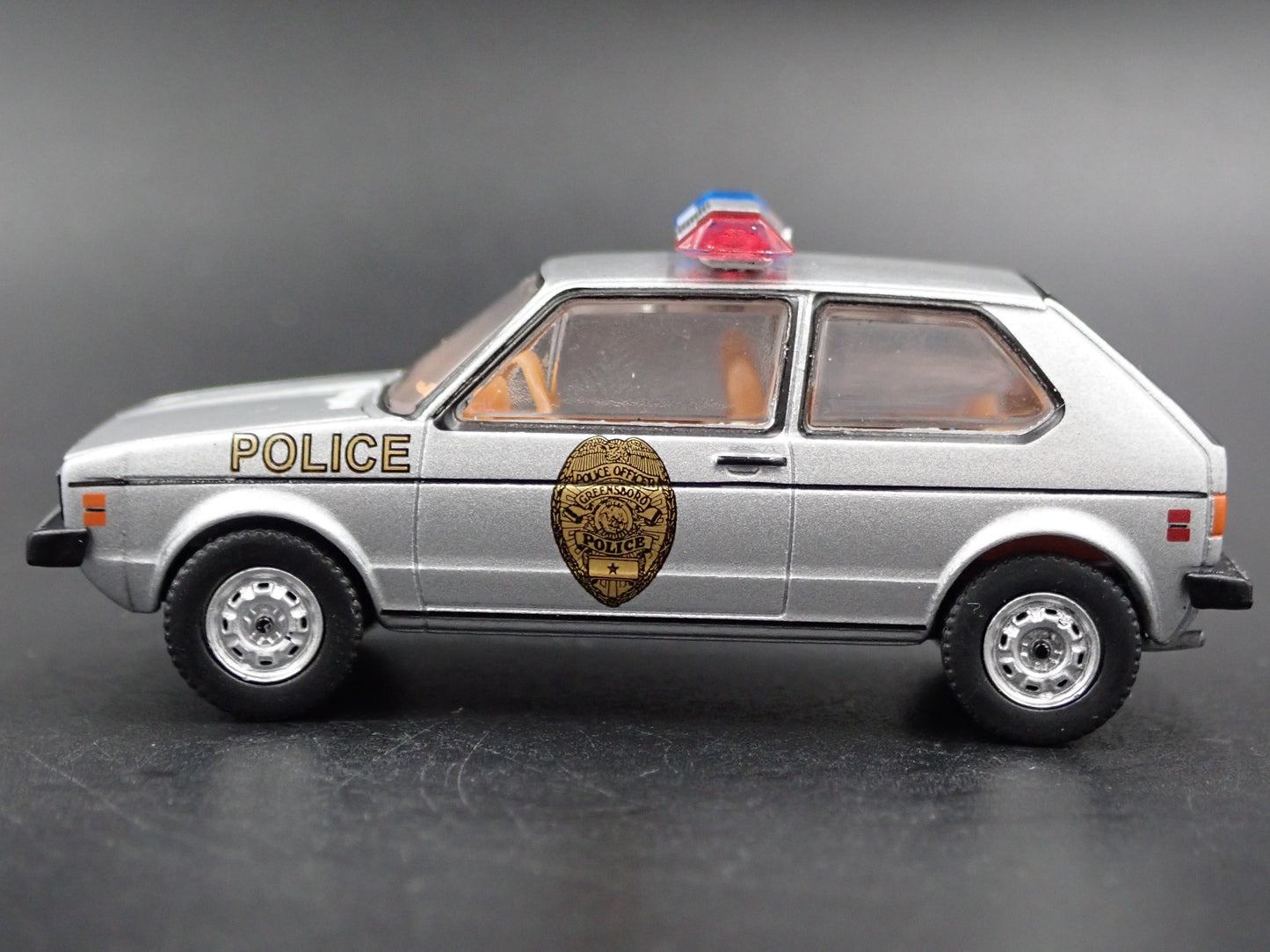 1980 80 VW VOLKSWAGEN RABBIT GREENSBORO, NC POLICE 1:64 SCALE DIECAST MODEL CAR