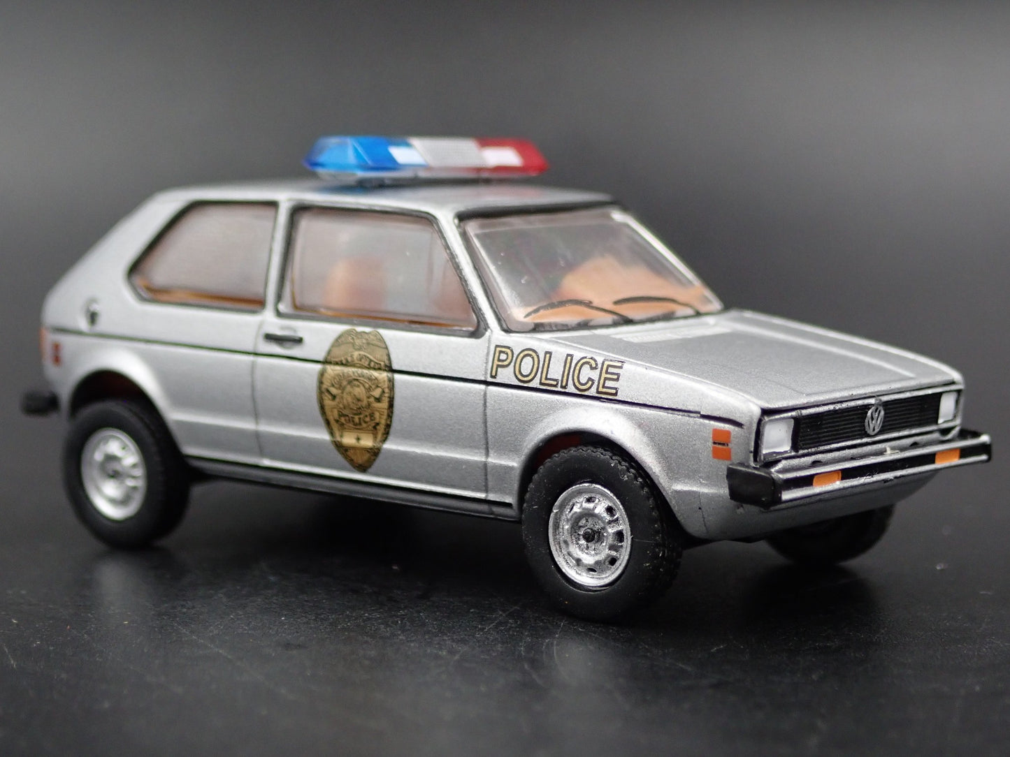 1980 80 VW VOLKSWAGEN RABBIT GREENSBORO, NC POLICE 1:64 SCALE DIECAST MODEL CAR