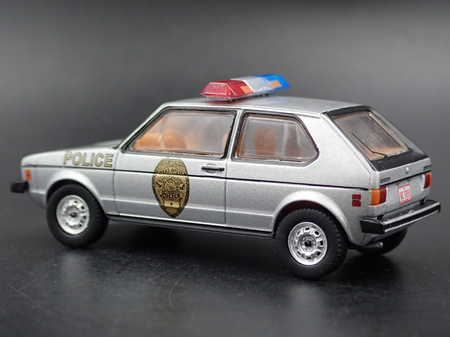 1980 80 VW VOLKSWAGEN RABBIT GREENSBORO, NC POLICE 1:64 SCALE DIECAST MODEL CAR