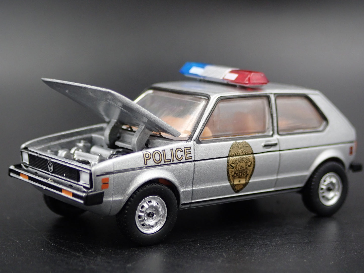 1980 80 VW VOLKSWAGEN RABBIT GREENSBORO, NC POLICE 1:64 SCALE DIECAST MODEL CAR