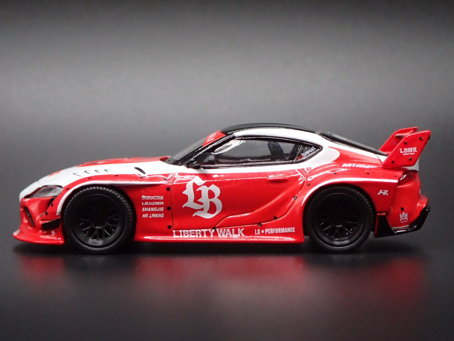 2020-2026 TOYOTA GR SUPRA LB WORKS RED 1/64 SCALE DIORAMA DIECAST MODEL CAR