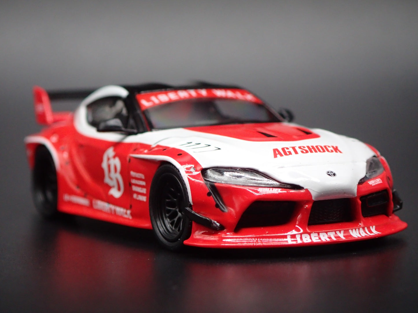 2020-2026 TOYOTA GR SUPRA LB WORKS RED 1/64 SCALE DIORAMA DIECAST MODEL CAR