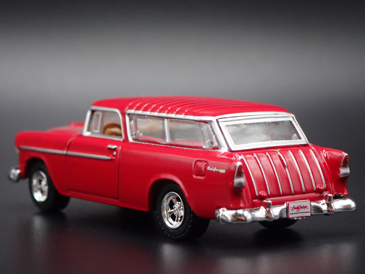 1955 55 CHEVY CHEVROLET NOMAD STATION WAGON RED 1:64 SCALE DIECAST MODEL CAR