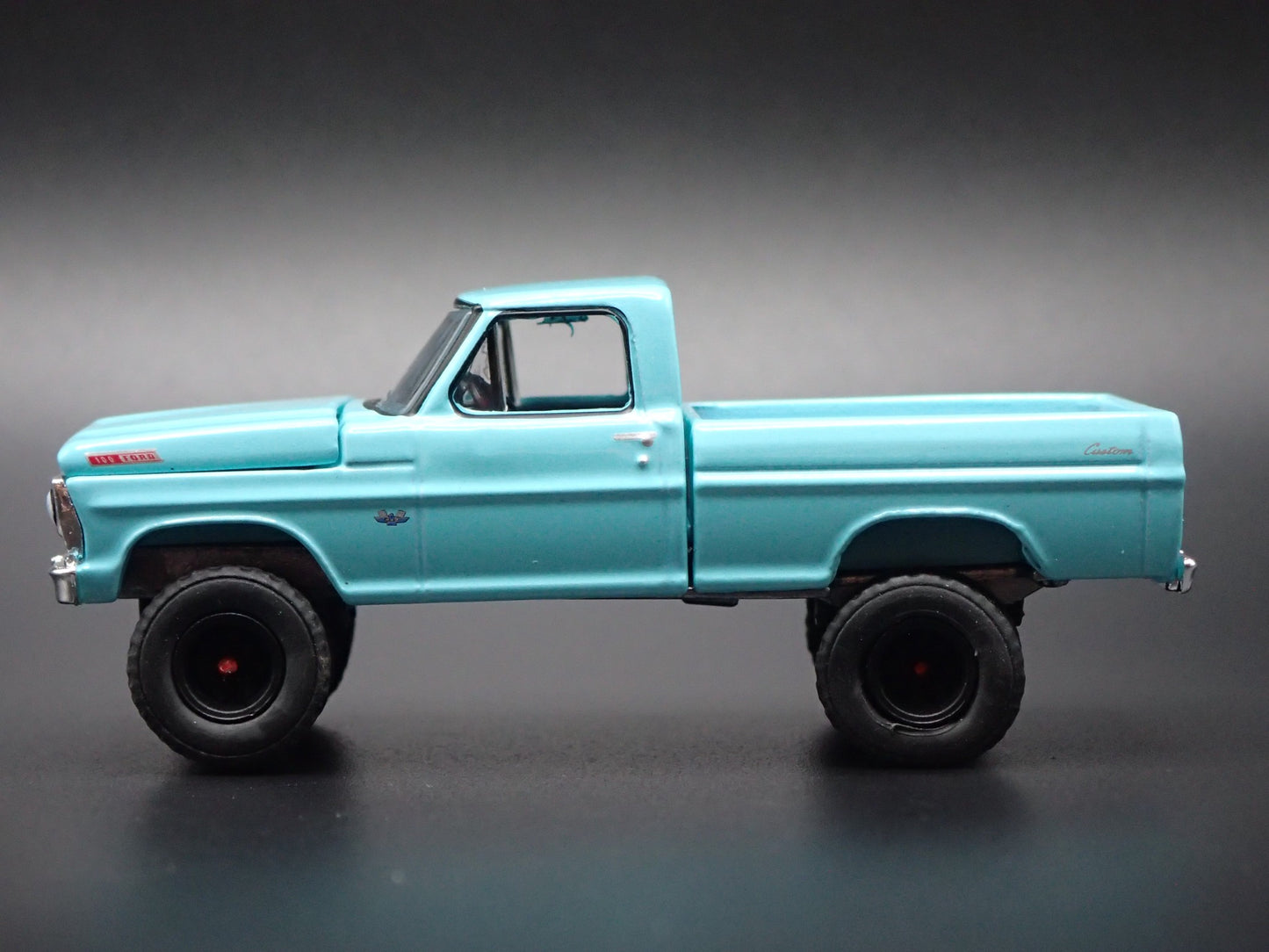 1967 67 FORD F100 SHORT BED 4X4 PICKUP TRUCK BLUE 1:64 SCALE DIECAST MODEL CAR