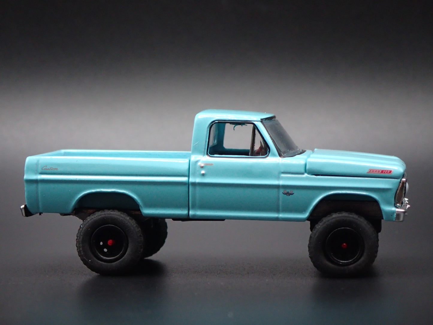 1967 67 FORD F100 SHORT BED 4X4 PICKUP TRUCK BLUE 1:64 SCALE DIECAST MODEL CAR