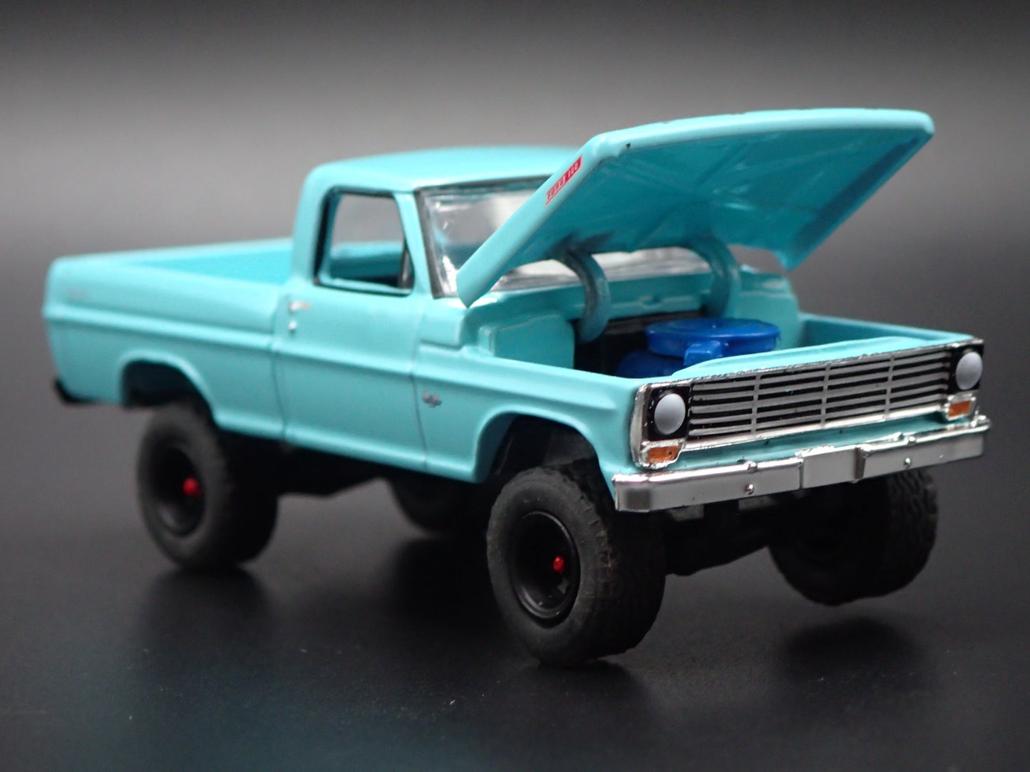 1967 67 FORD F100 SHORT BED 4X4 PICKUP TRUCK BLUE 1:64 SCALE DIECAST MODEL CAR
