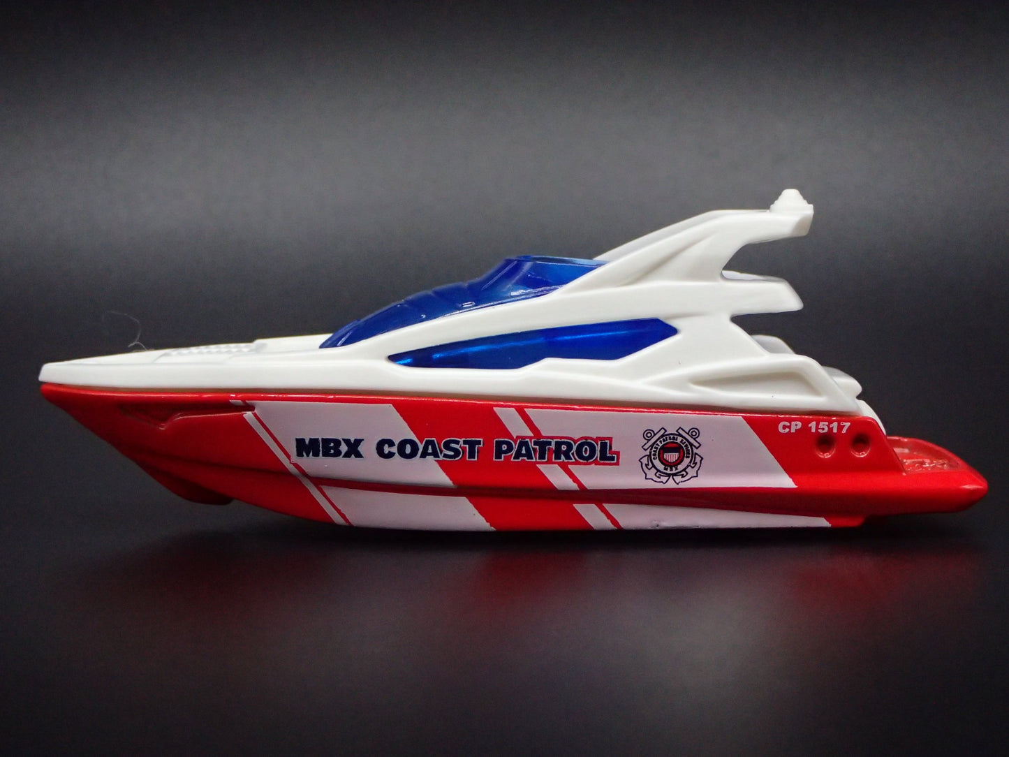 SPEED BOAT MBX COAST PATROL RED 1/64 MB SCALE COLLECTIBLE DIORAMA PROP MODEL