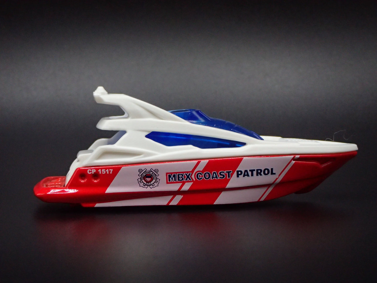 SPEED BOAT MBX COAST PATROL RED 1/64 MB SCALE COLLECTIBLE DIORAMA PROP MODEL