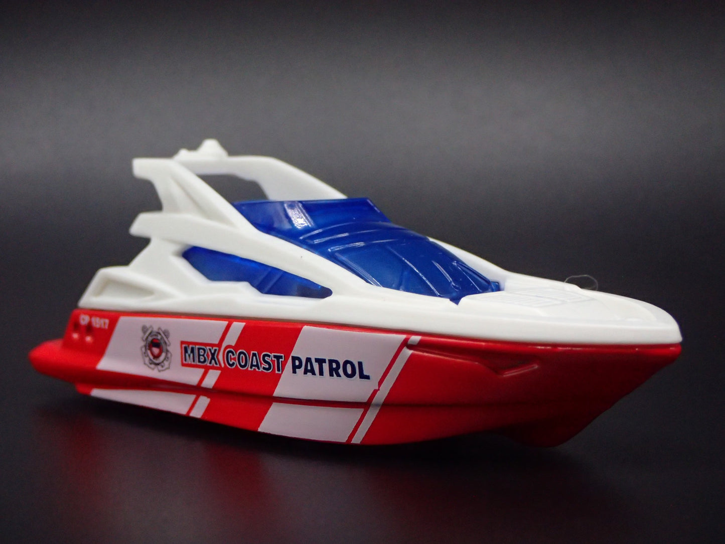 SPEED BOAT MBX COAST PATROL RED 1/64 MB SCALE COLLECTIBLE DIORAMA PROP MODEL