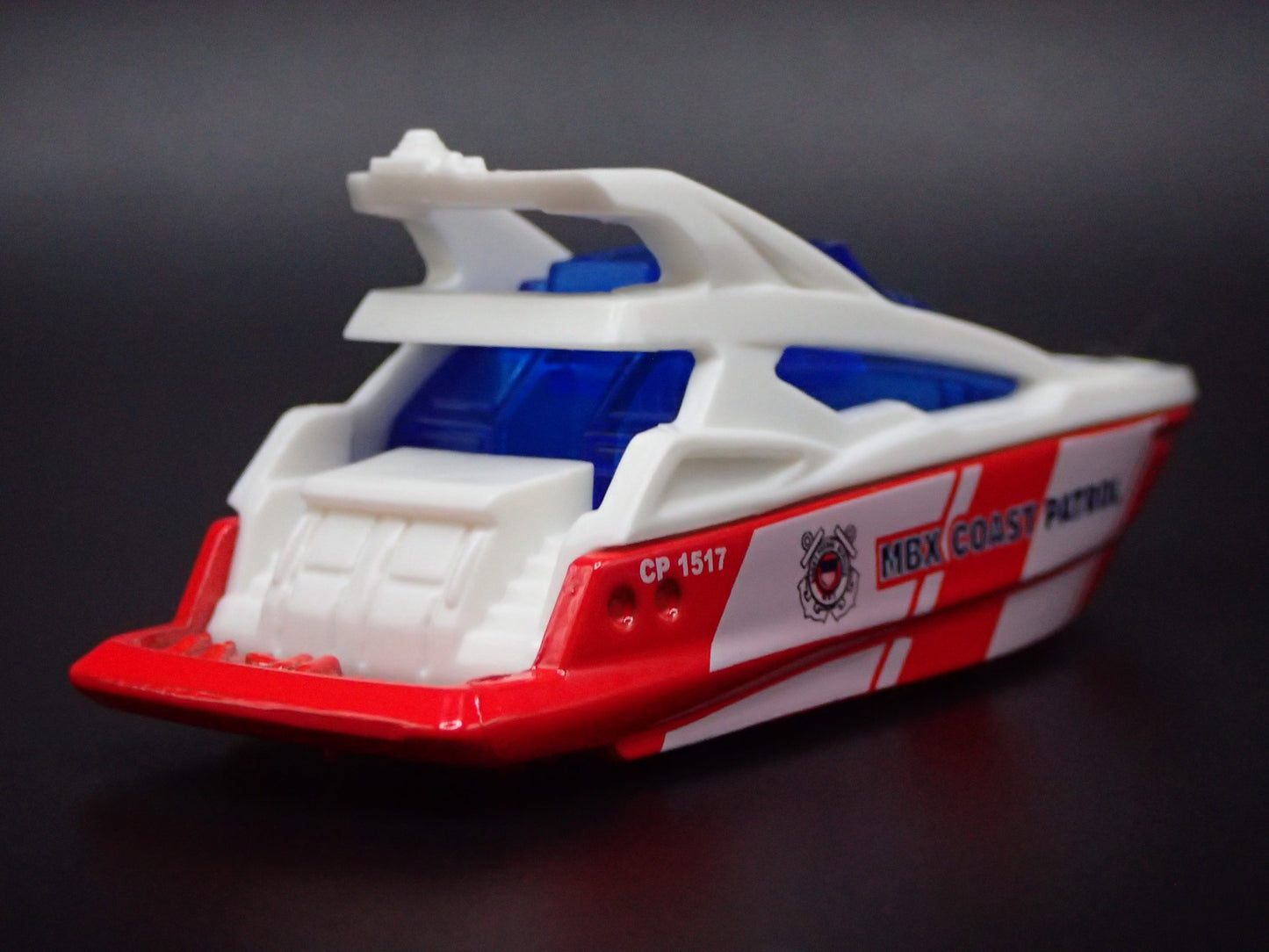 SPEED BOAT MBX COAST PATROL RED 1/64 MB SCALE COLLECTIBLE DIORAMA PROP MODEL