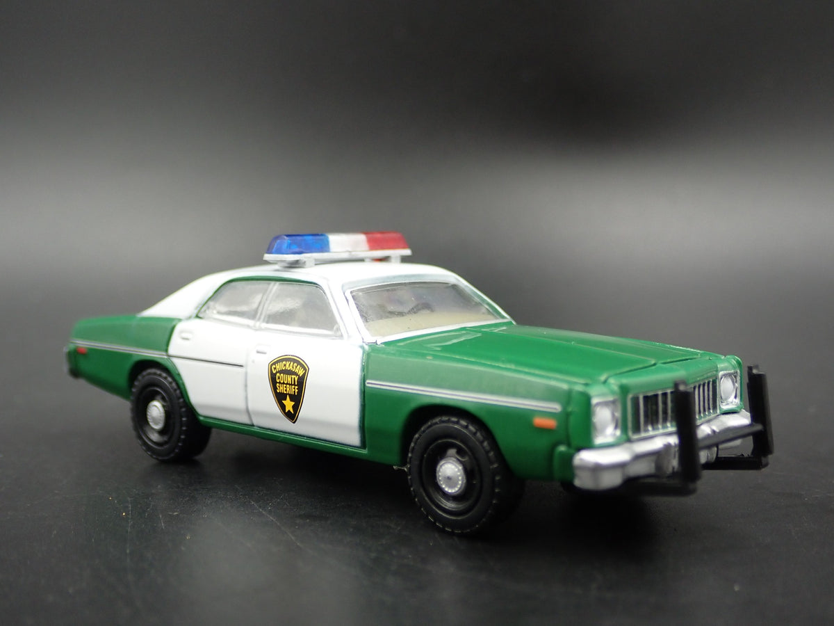1975 75 PLYMOUTH FURY CHICKASAW COUNTY SHERIFF RARE 1:64 SCALE DIECAST MODEL CAR-Burning Rubber Toy Company