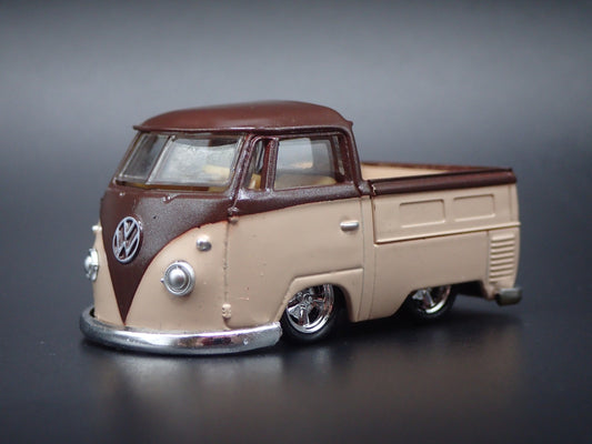 1960 60 VW SINGLE CAB TYPE 2 PICKUP TRUCK BROWN 1:64 SCALE DIECAST MODEL CAR